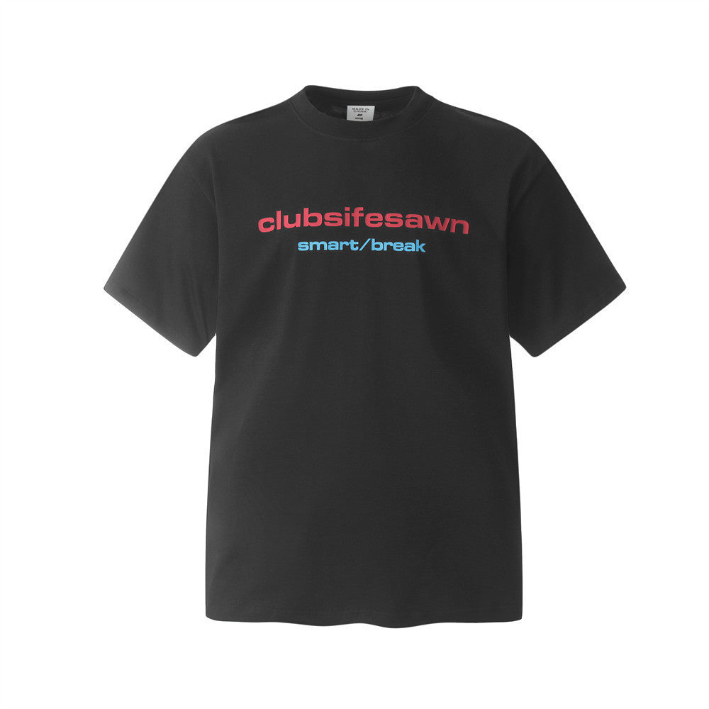 Fashion Letter Print Short-sleeve T-shirt Men