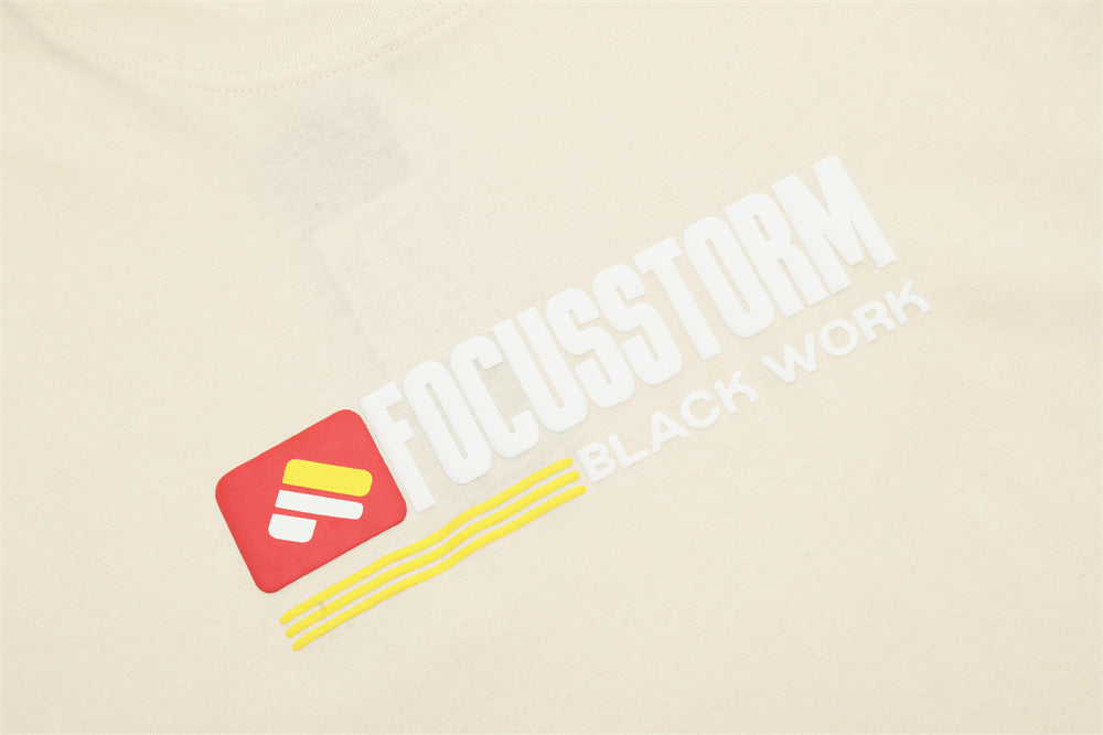 Foam Letter Print Short-sleeve T-shirt Men
