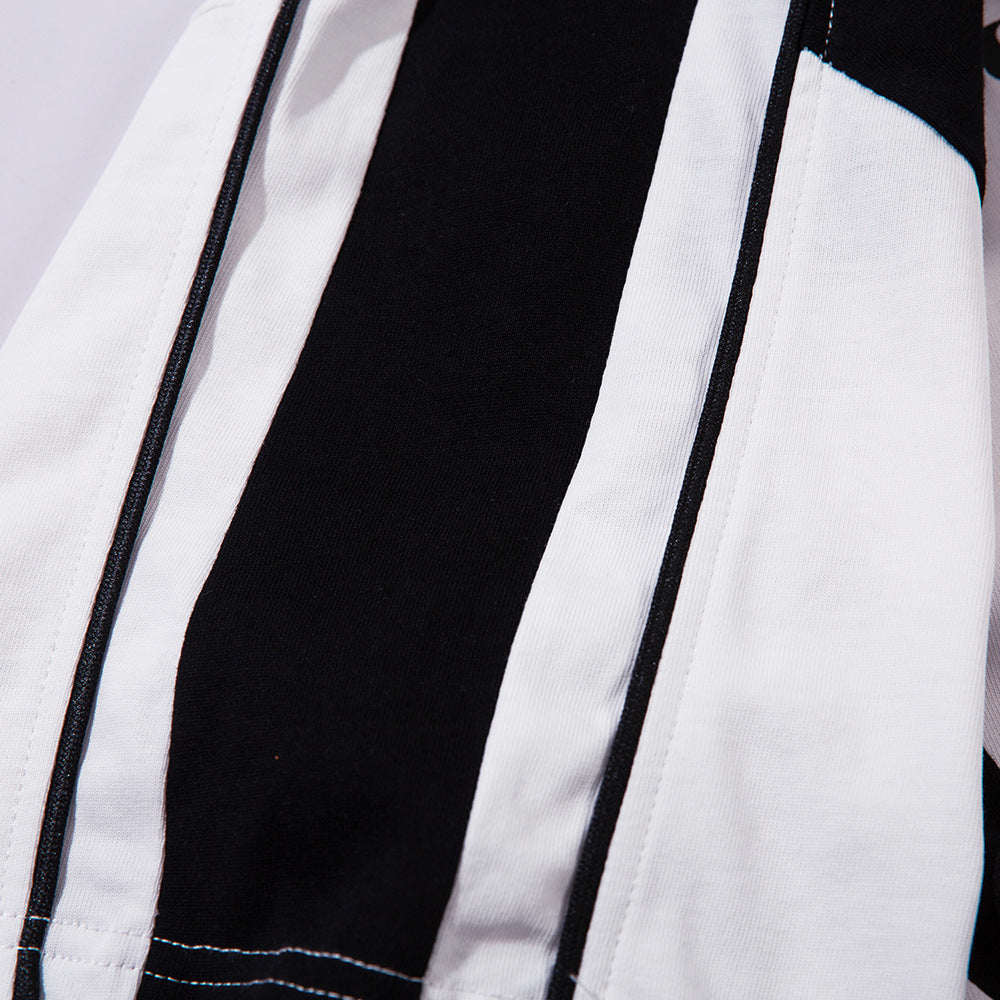 Contrast Color Sports Short-sleeved T-shirt Men