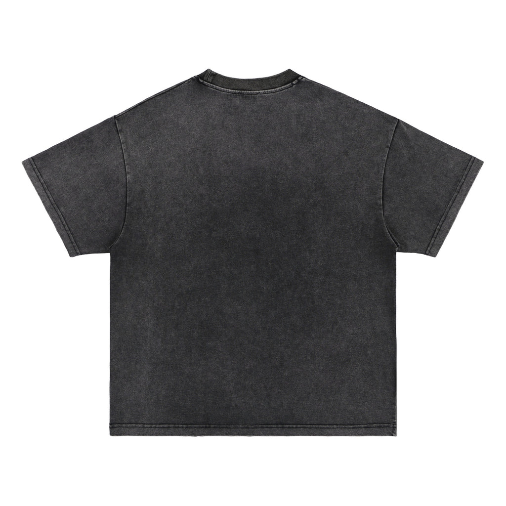 Printed Washed Distressed T-shirt For Men