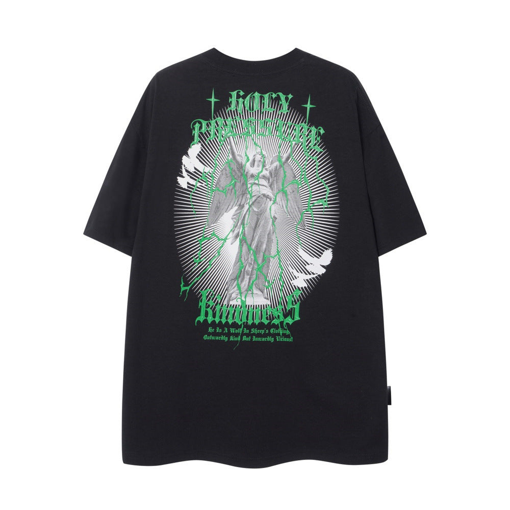 Statue Printed Short-sleeved T-shirt Men
