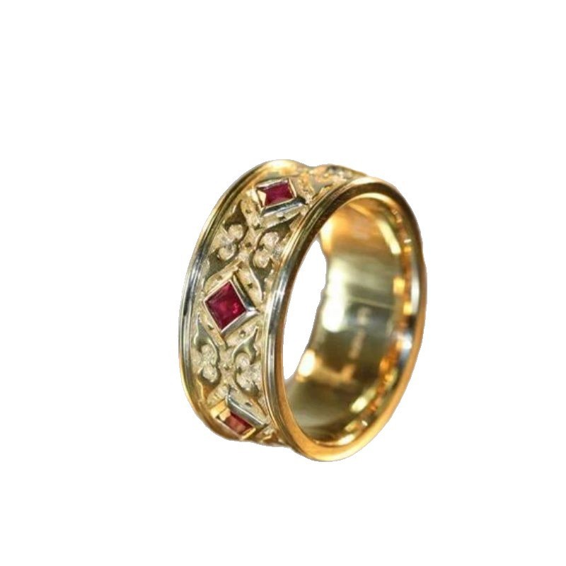 Retro Style Light Luxury Personality Simple All-Match Ring