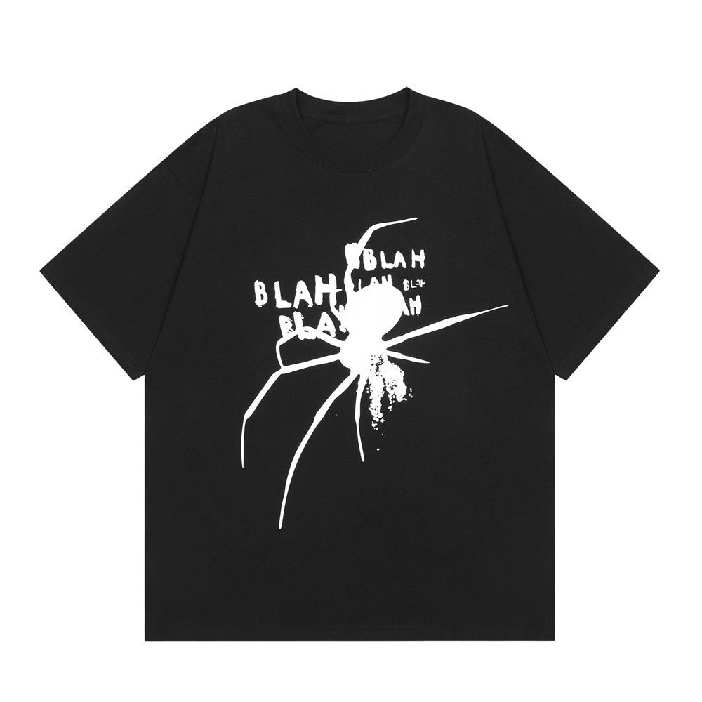 Niche Personality Spider Print T-shirt Men