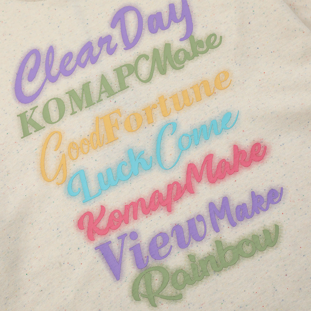Color Letter Print Short-sleeve T-shirt Men