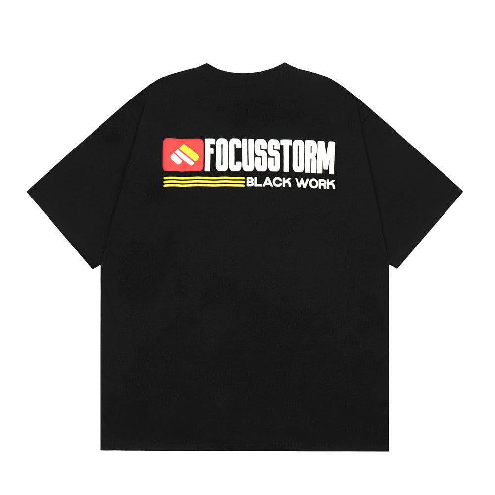 Foam Letter Print Short-sleeve T-shirt Men