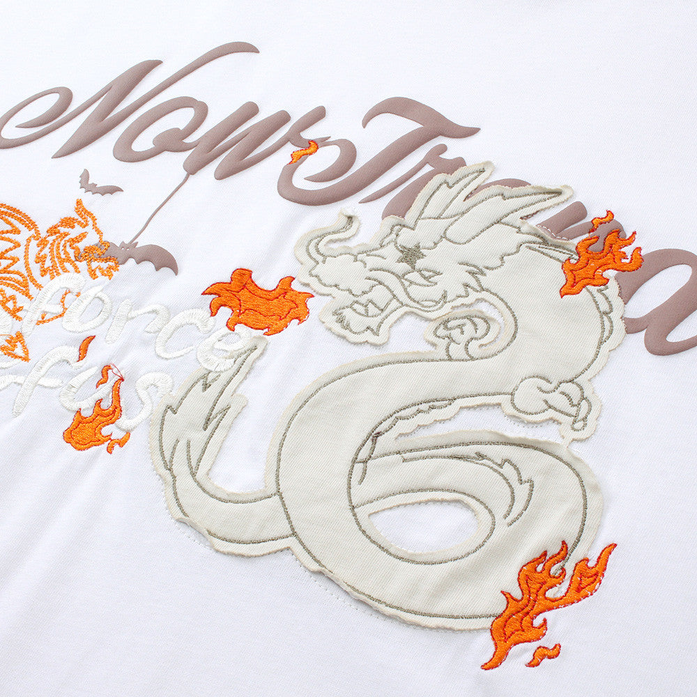 Dragon Patch Decoration Short-sleeved T-shirt Men