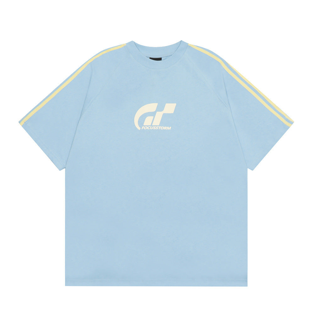 Fashion Personality Short Letter Cotton T-shirt Men