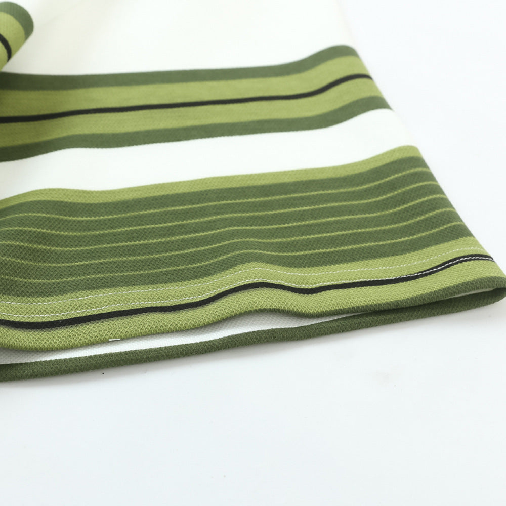 Striped Lapel Short-sleeved T-shirt For Men