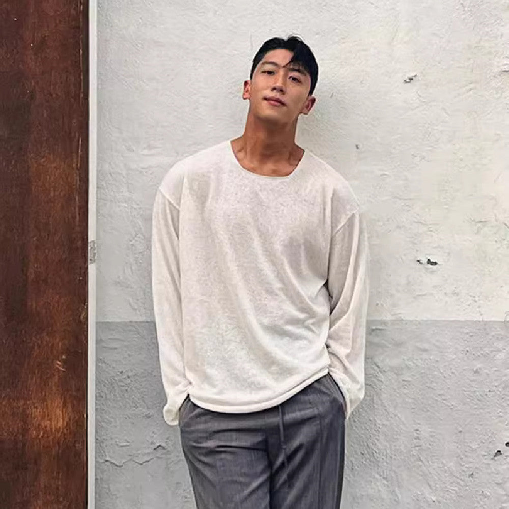 Fashion Hollowed-out Knitted T-shirt For Men