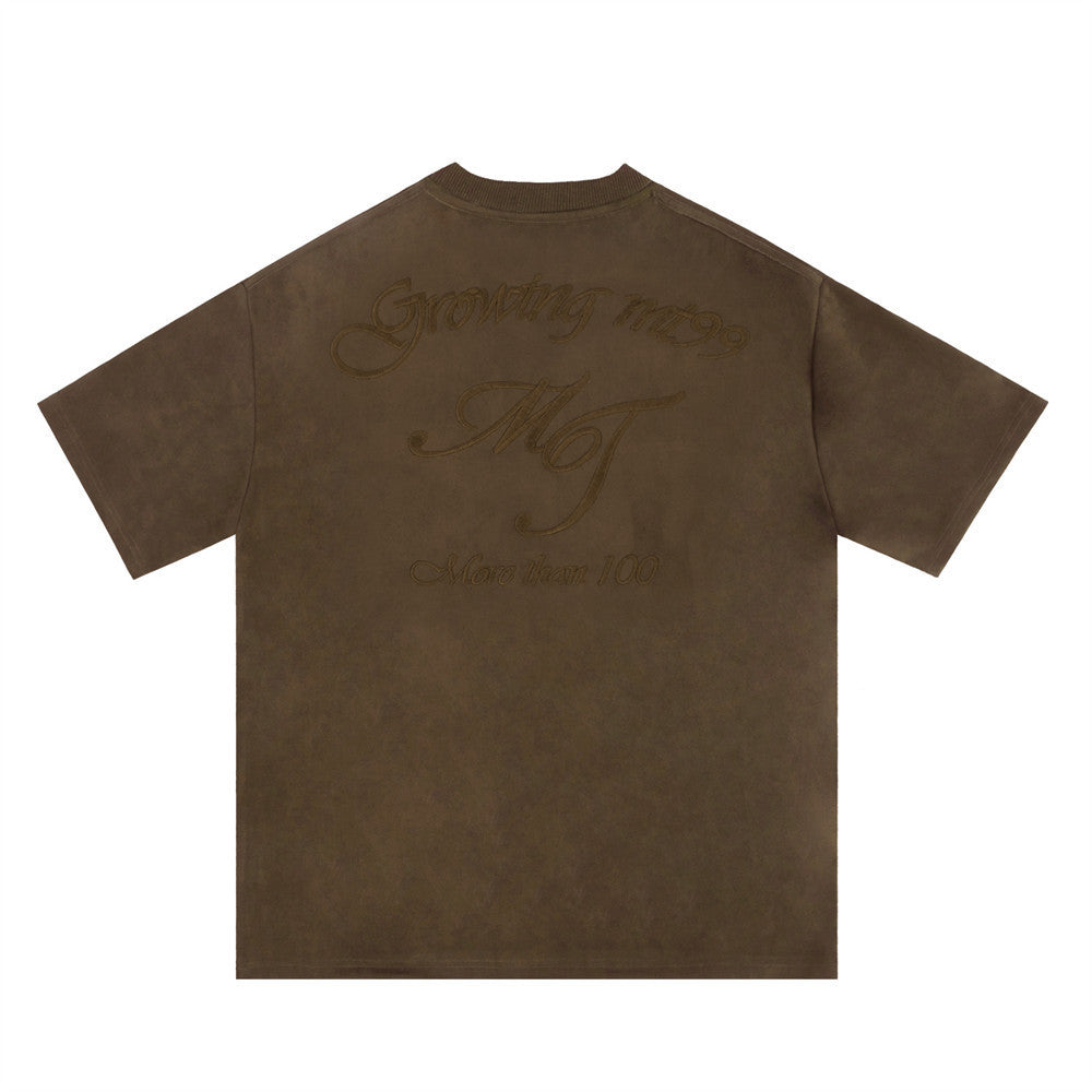 Simple Embroidered Letter T-shirt For Men