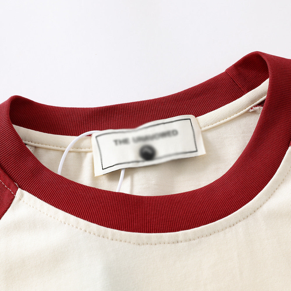 Fashion Loose Letter Short Sleeve T-shirt Men