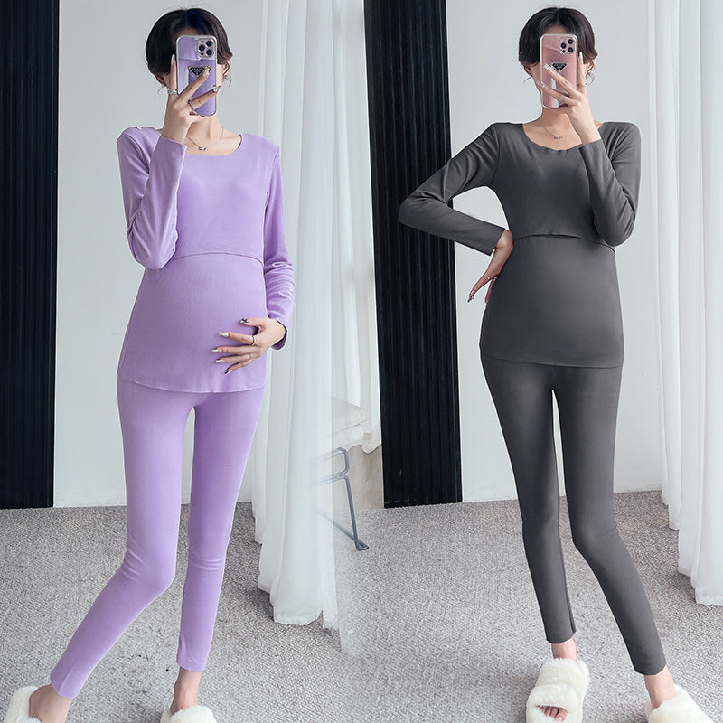 Winter Nursing Two-piece Set For Women