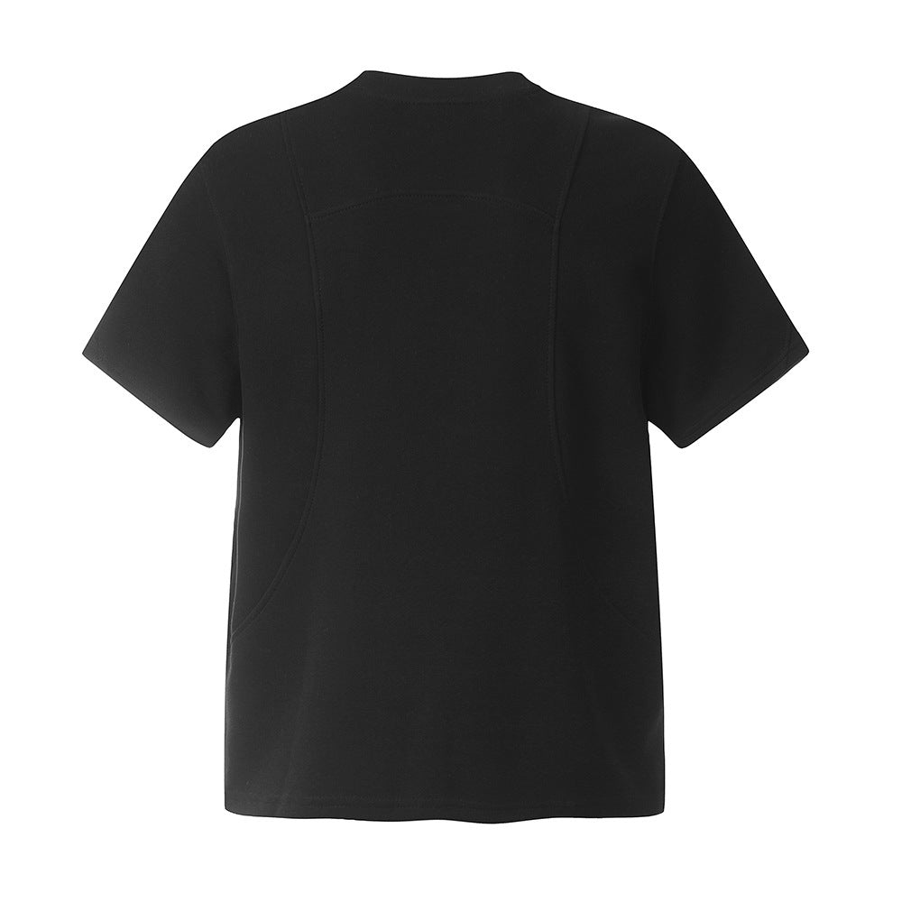 Split Stitching Pocket Short Sleeve T-shirt Men