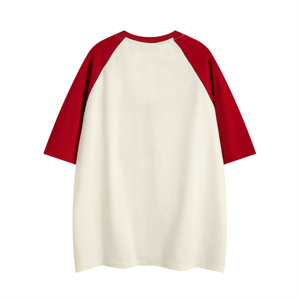 Fashion Loose Letter Short Sleeve T-shirt Men