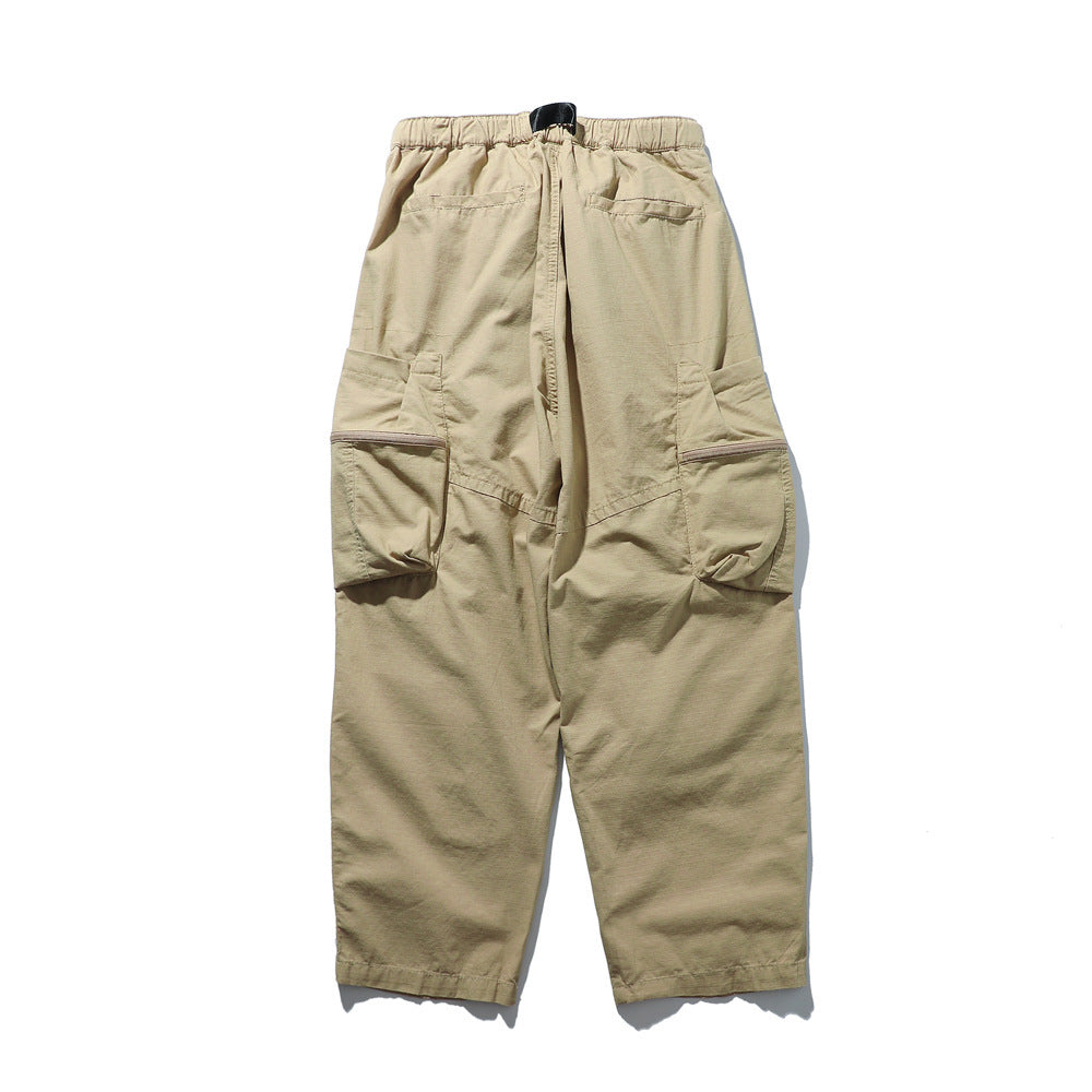 Multi-pocket Cargo Pants Men's Outdoor Pleats