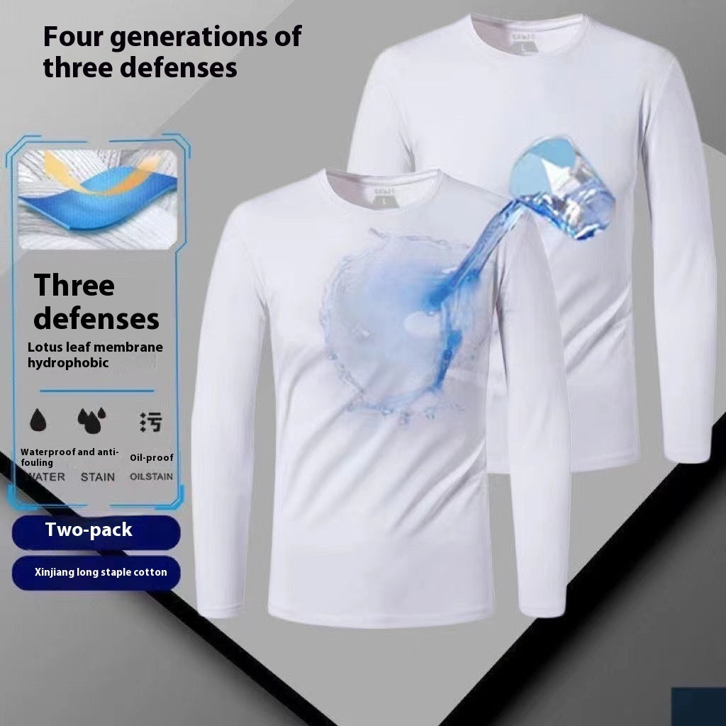 Xinjiang Cotton Solid Color Antifouling T-shirt Men