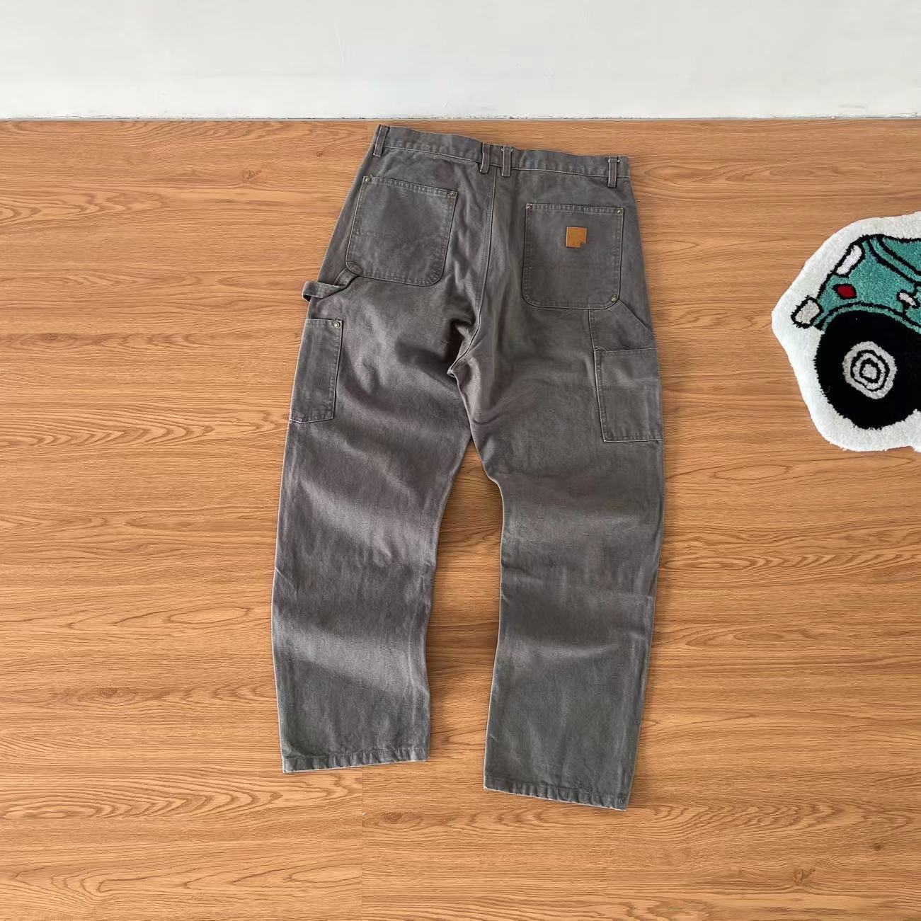 American Casual Heavy Multi-functional Logging Pants Cargo Canvas