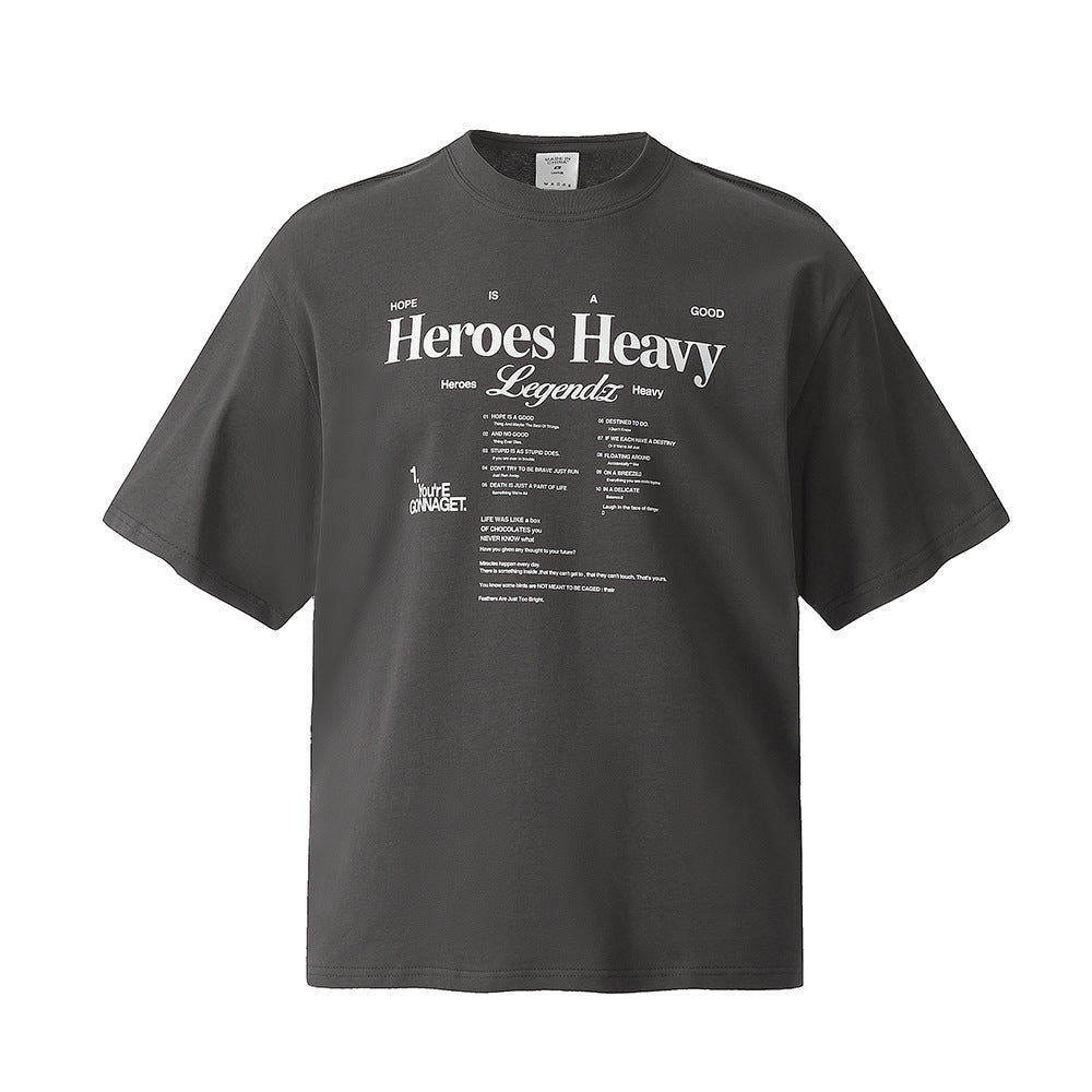 Fashion Letter Print Short-sleeve T-shirt Men