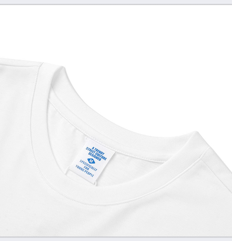 Letter Print Loose Short Sleeved T-shirt Men