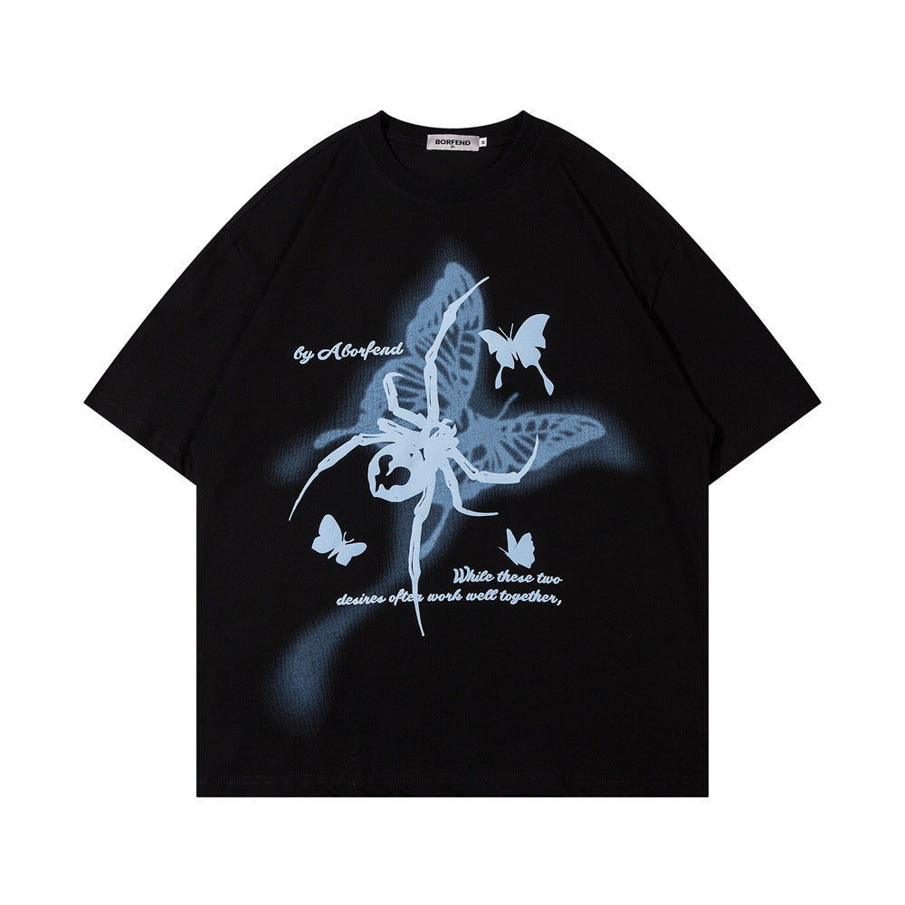 Butterfly Spider Print T-shirt For Men