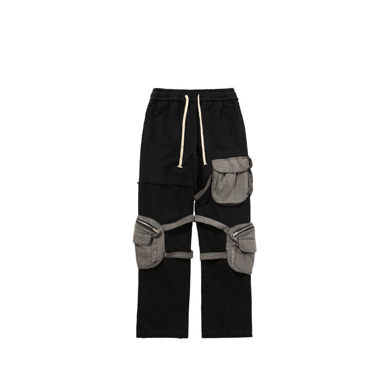 American High Street Stitching Camouflage Three-dimensional Multi-pocket Pant