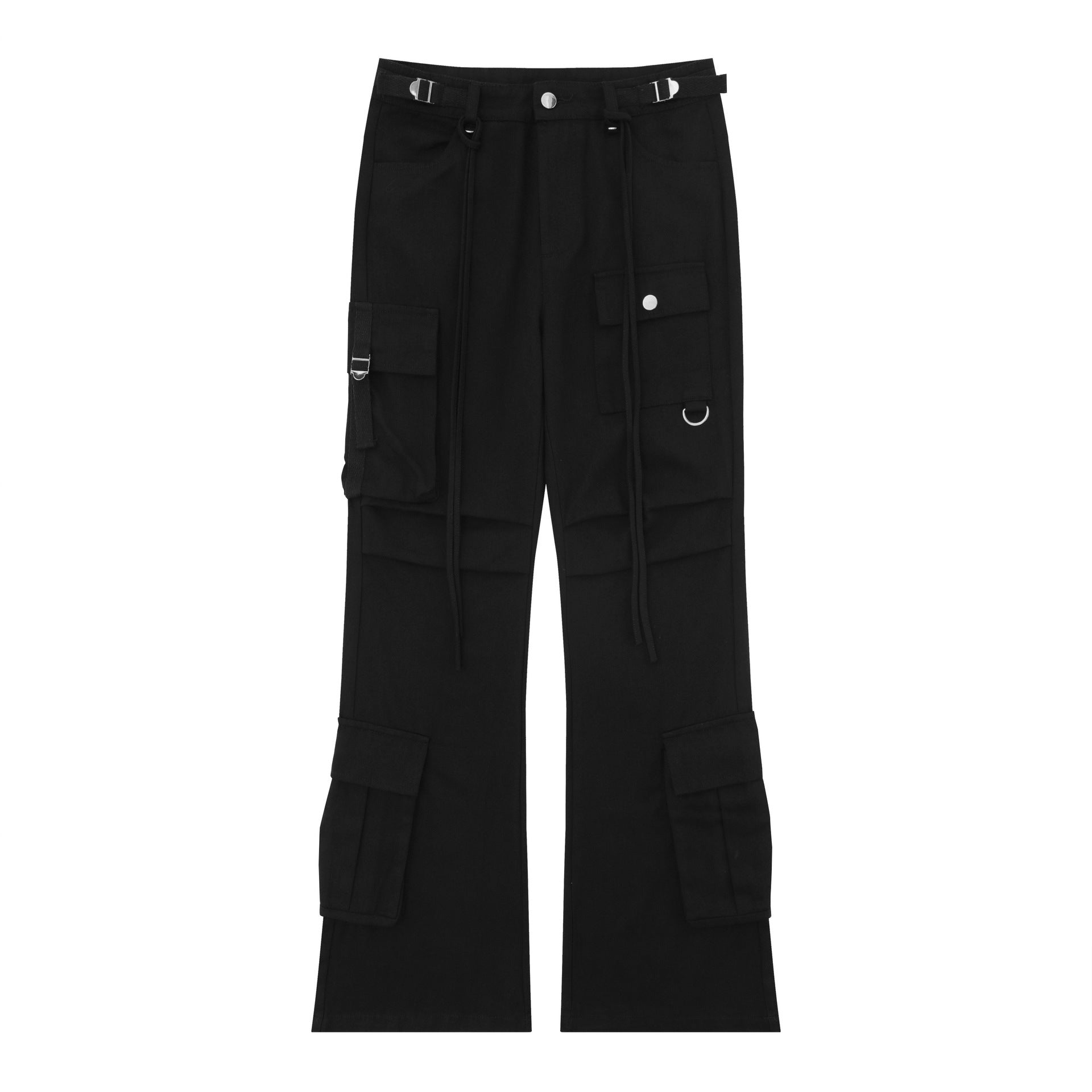 Retro Lace-up Decoration Autumn And Winter Cargo Pants