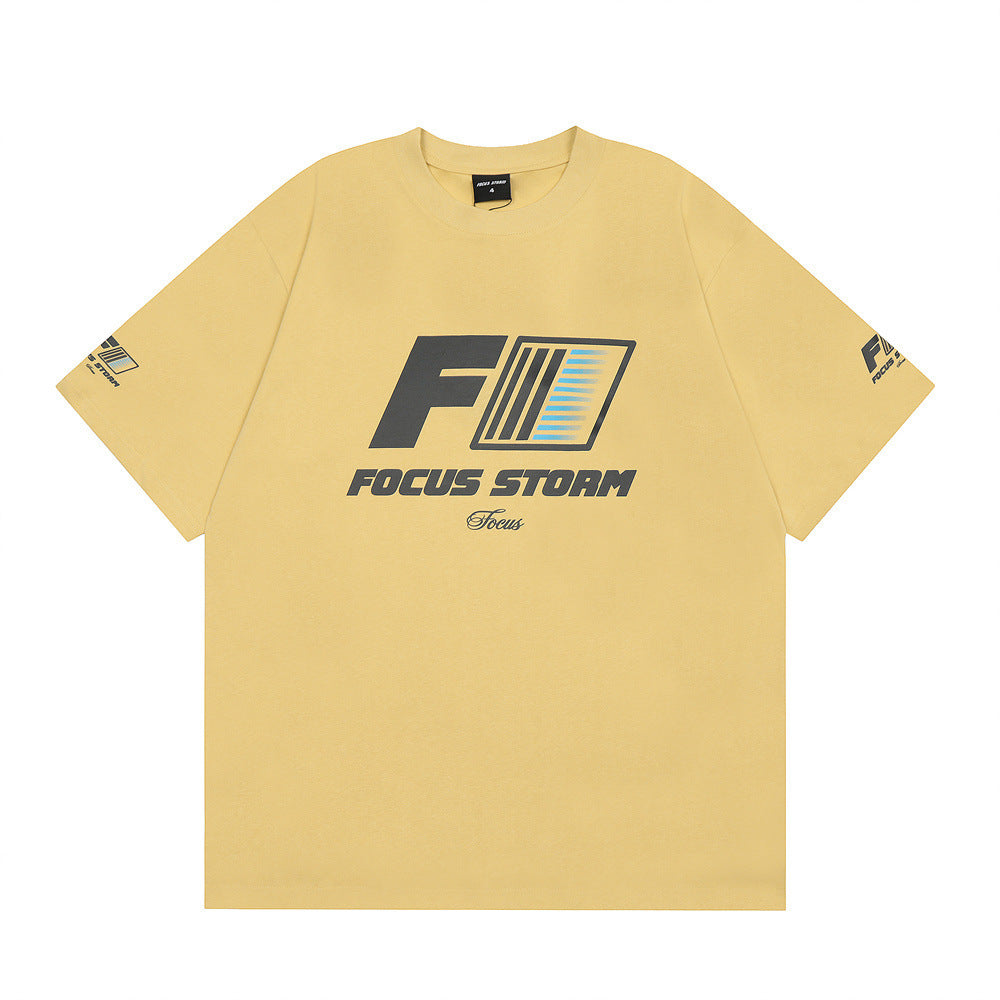 Letter Print Short-sleeve T-shirt Loose Men