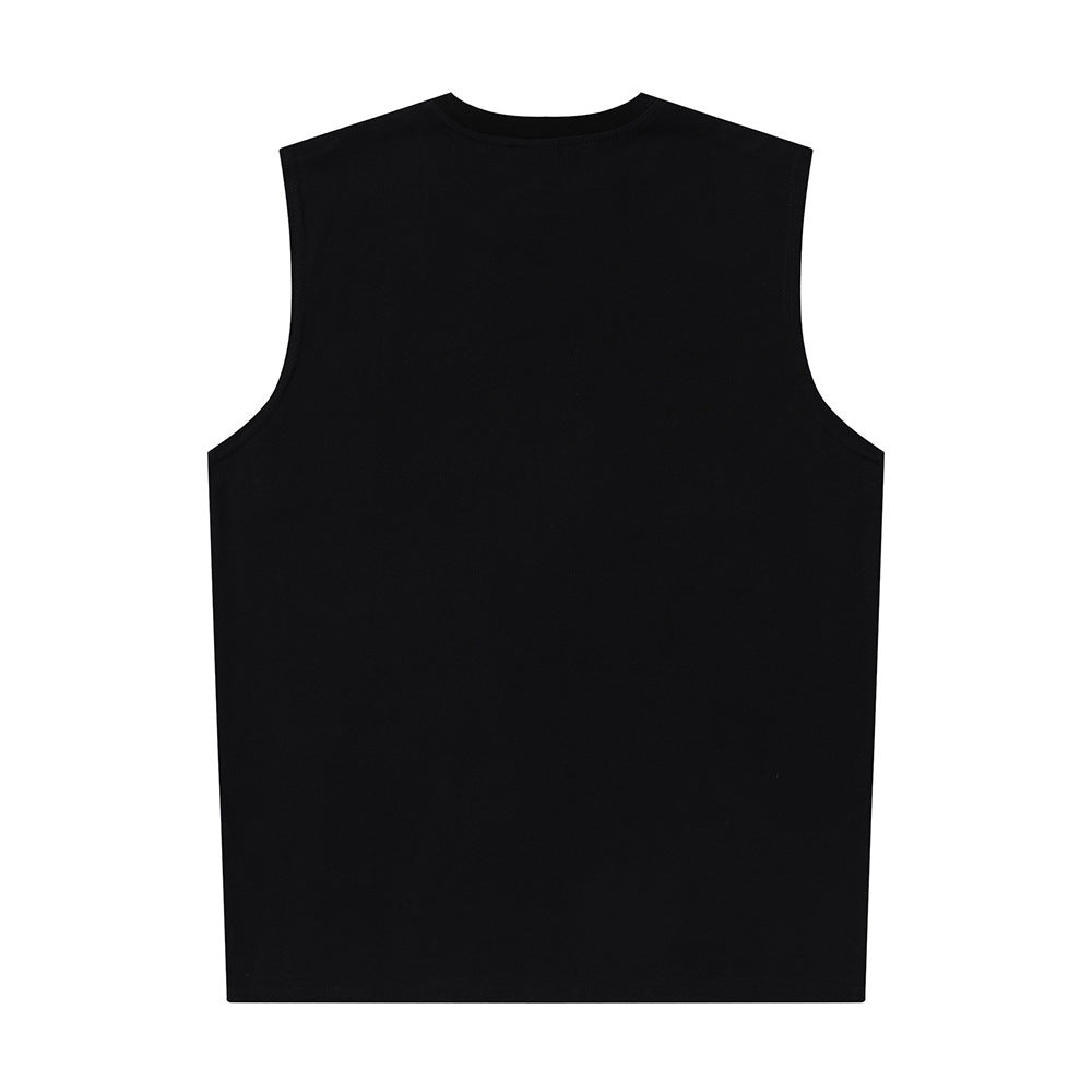 Fashion Printed Cotton Vest T-shirt Men