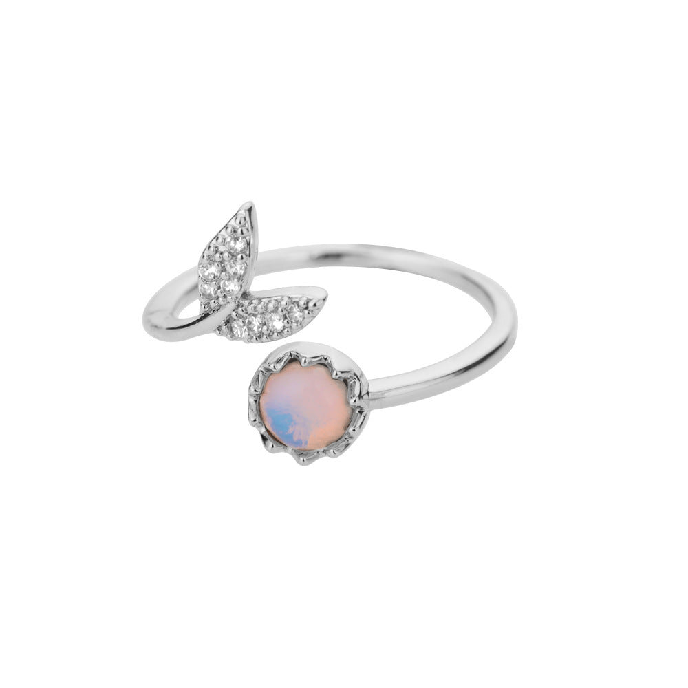 Flower Female Opening Adjustable Index Finger Ring
