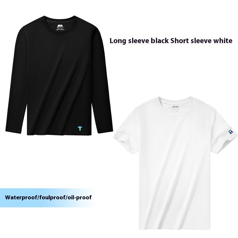 Xinjiang Cotton Solid Color Antifouling T-shirt Men