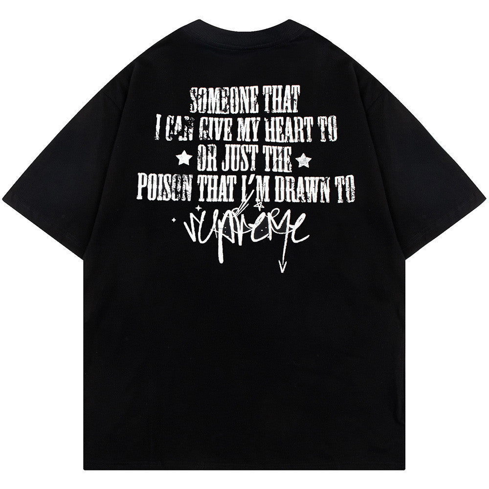Fashion Abstract Printing Short-sleeved T-shirt Men