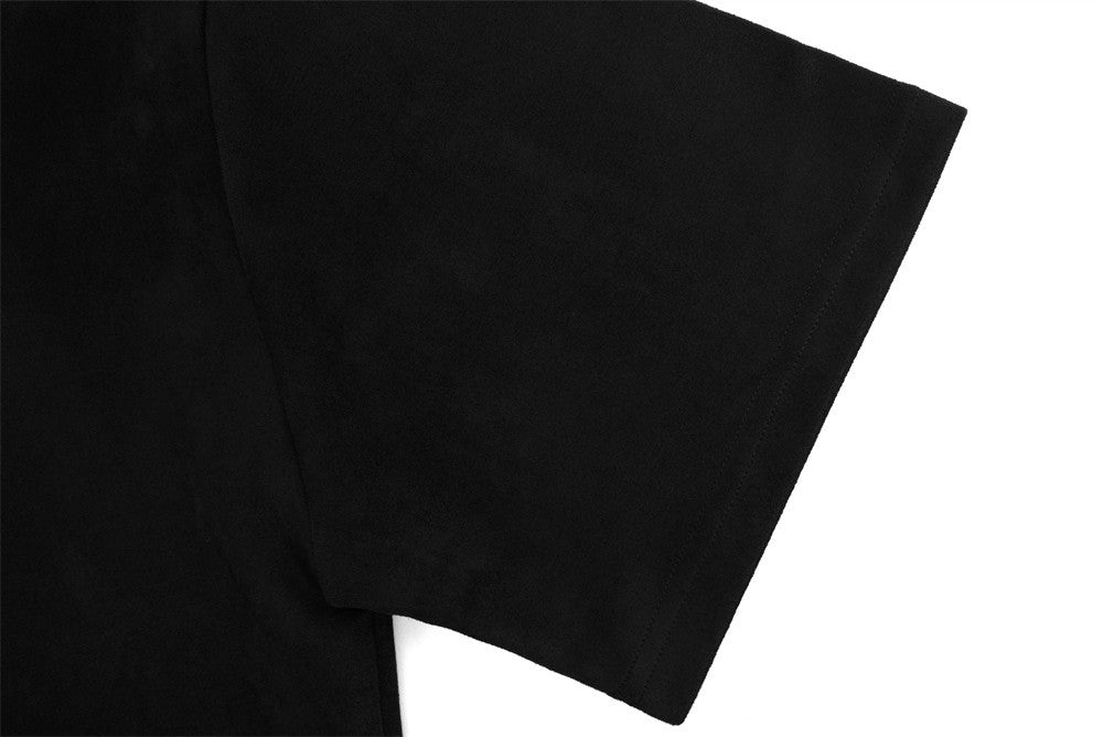 Embroidered Letter Crew Neck T-shirt Men