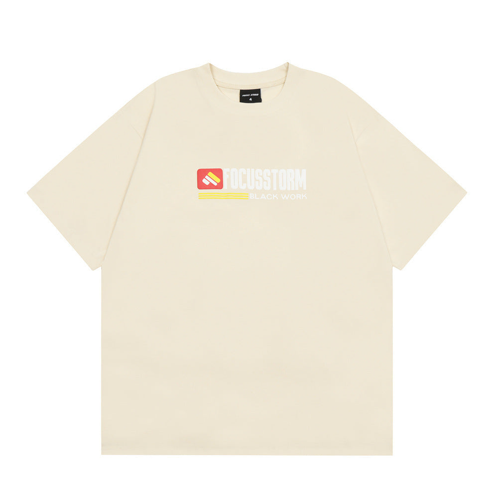 Foam Letter Print Short-sleeve T-shirt Men