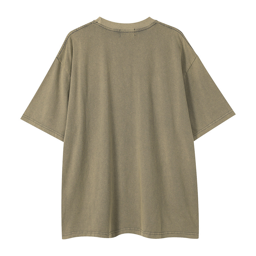 Printed Washed And Worn T-shirt For Men