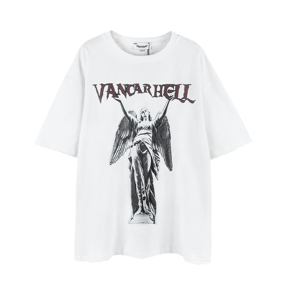 Statue Printed Short-sleeved T-shirt Men