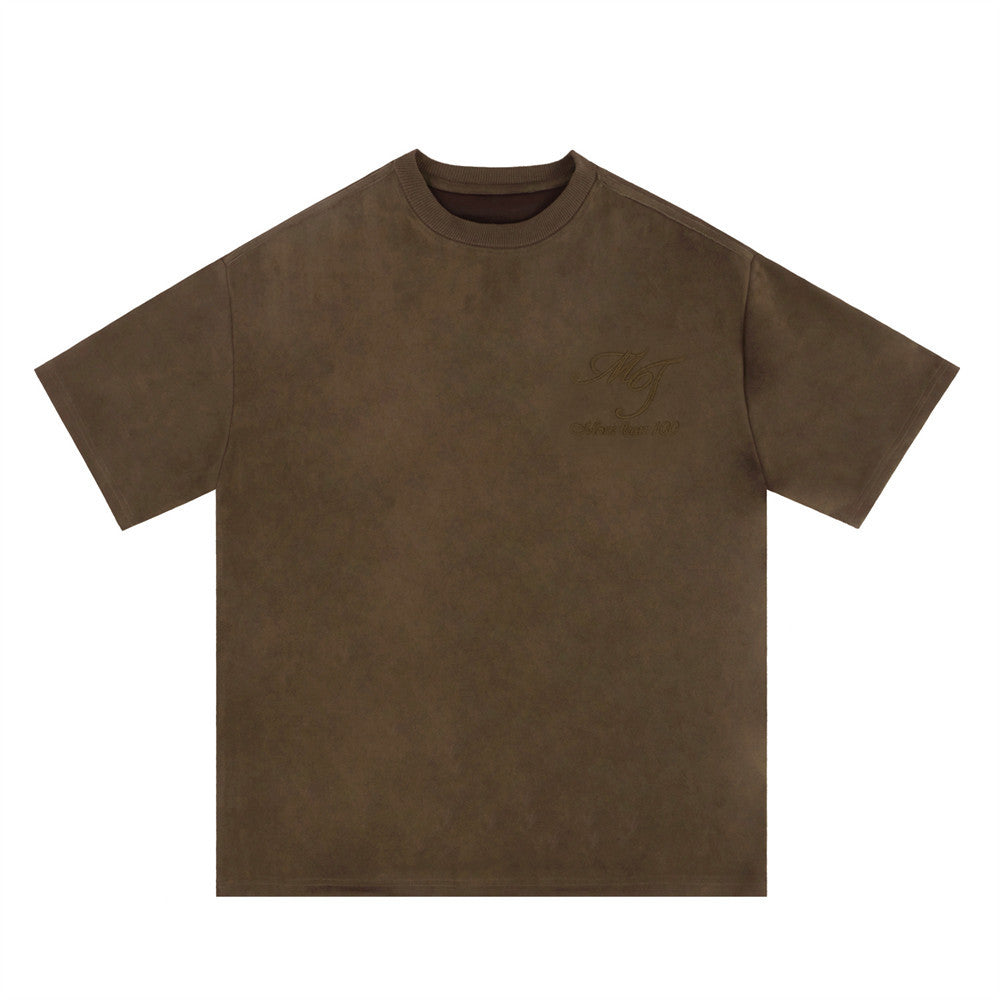 Simple Embroidered Letter T-shirt For Men