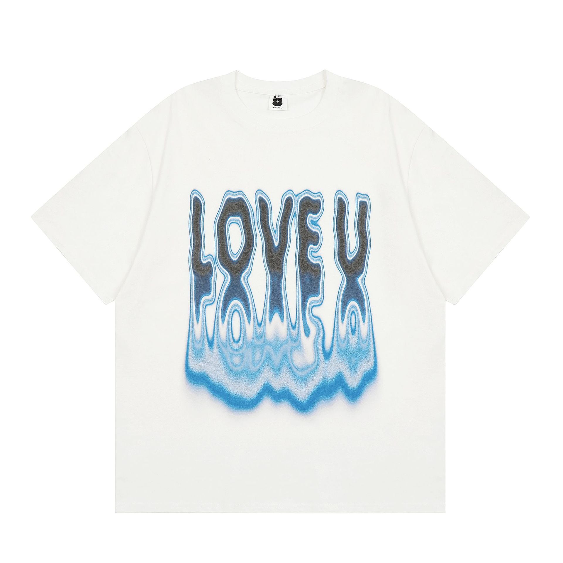 Twisted Letter Print Short-sleeve T-shirt Men