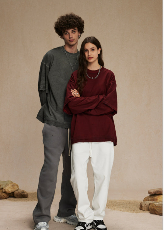 Make Old Ripped Washed Hole Retro Hooded Sweater Men