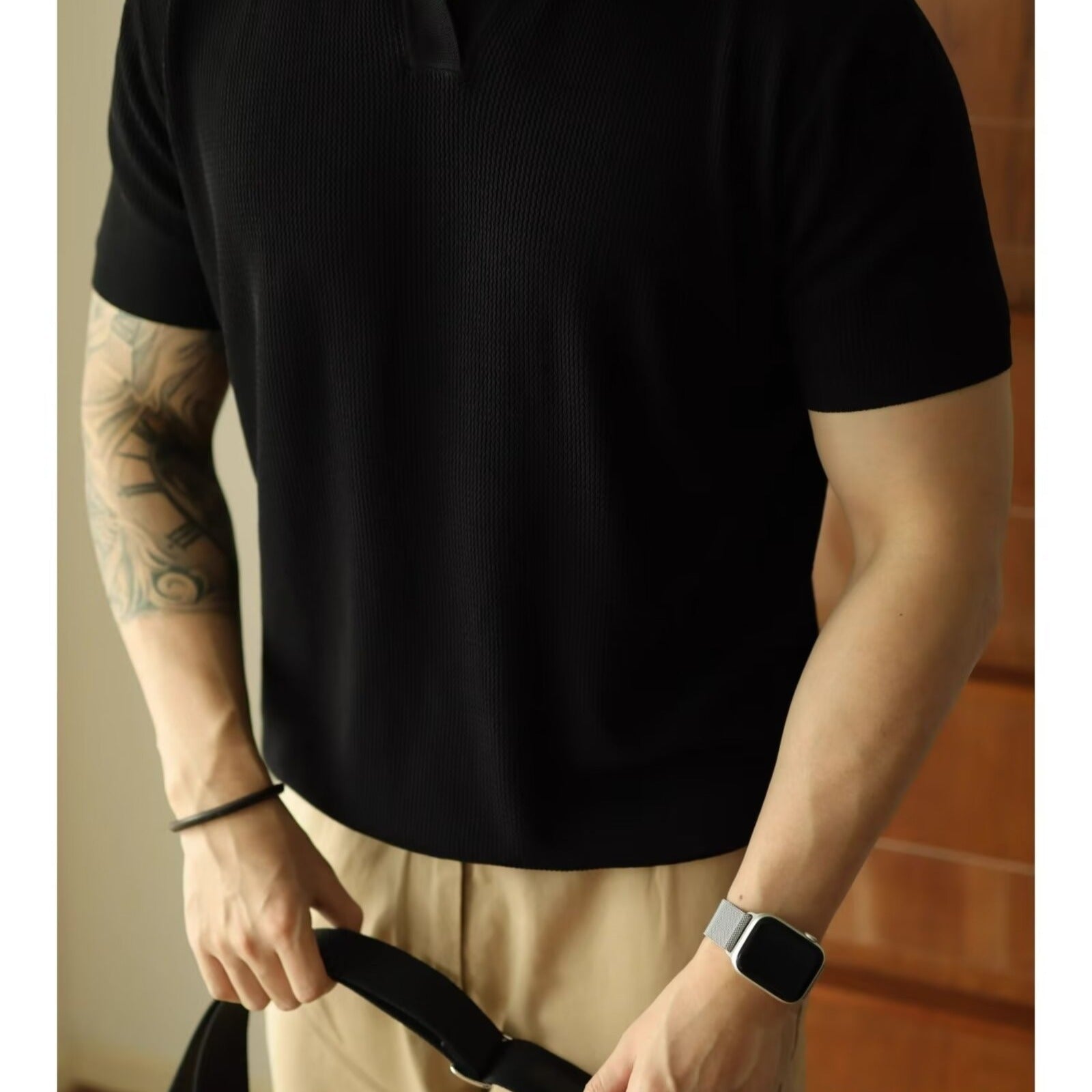 Retro Fashion Minimalism T-shirt Short Sleeve Men