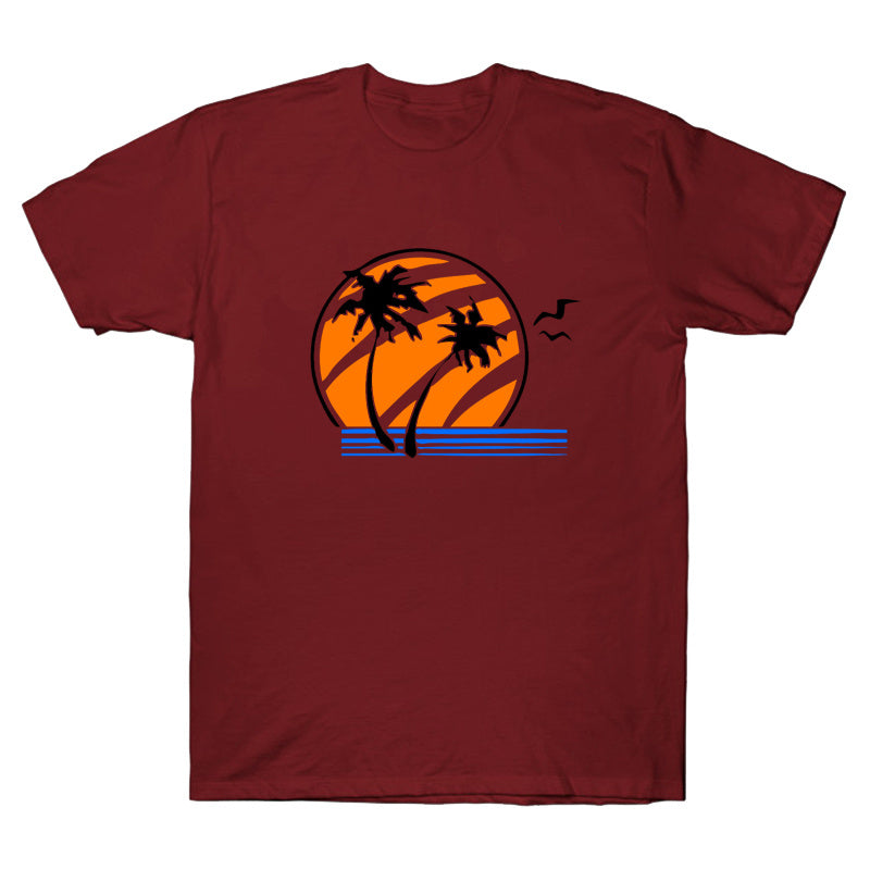 Summer Cotton Short Sleeve T-shirt Men
