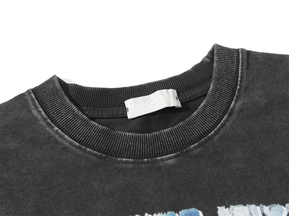 Melting Letter Print Short-sleeve T-shirt Men